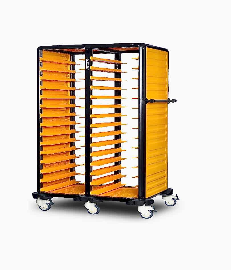 G.ST.150.D.2 İkili Servis Tepsi Arabası 150 (2 Yanı Kapalı)