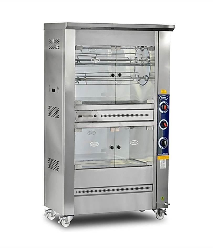 M007-E Elektrikli Çift Katlı Tamburlu Dinlendirmeli Piliç Makinesi