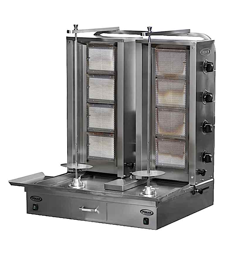 DO1/M77-4+4 Alttan Motorlu Çiftli Döner Makinası