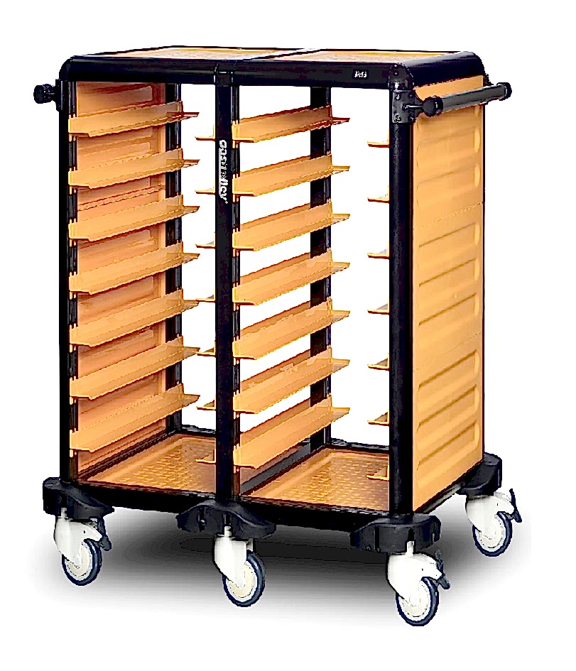 G.ST.75.D.2 İkili Servis Tepsi Arabası 75 (2 Yanı Kapalı)