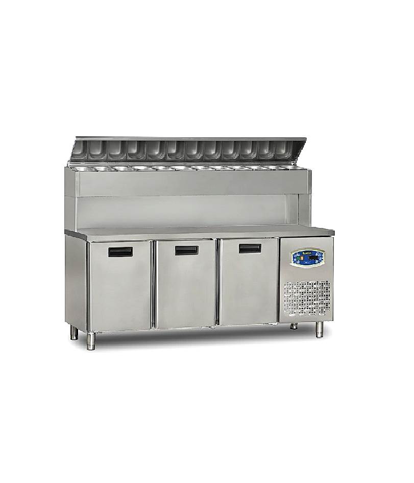 22TBF3S-PY70 3 Kapılı Tezgah Altı Yüksek Pizza Hazırlık Buzdolabı