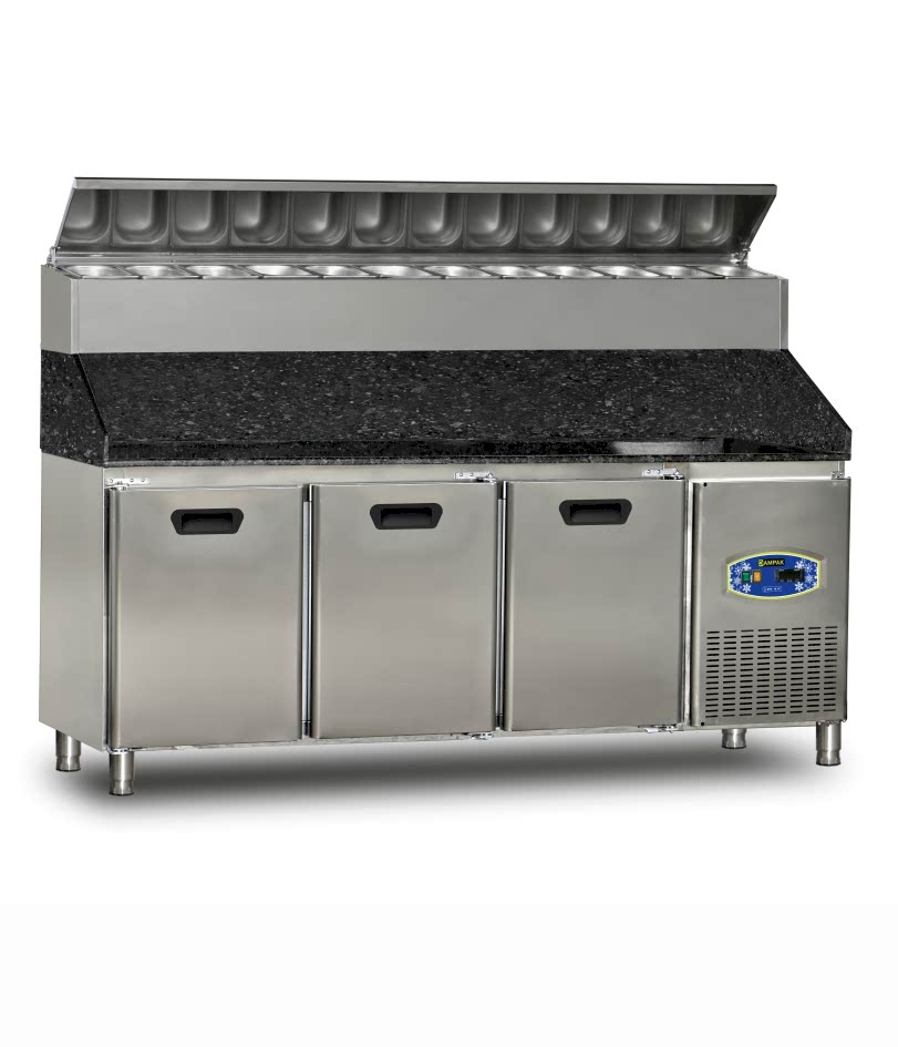  22TBF3S-PY70-GR Pizza Hazırlık Buzdolabı üç Kapılı