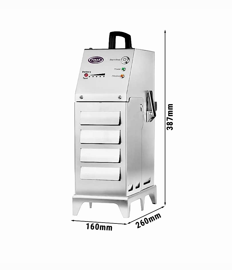  20 Litrelik Fritözler için Taşınabilir Akülü Kızartma Yağı Filtresi 80 LT / Dakika