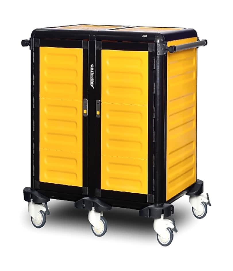 G.ST.75.D.4 İkili Servis Tepsi Arabası 75 (2 Yanı Kapalı+Arka Kapalı+ Kapılı)