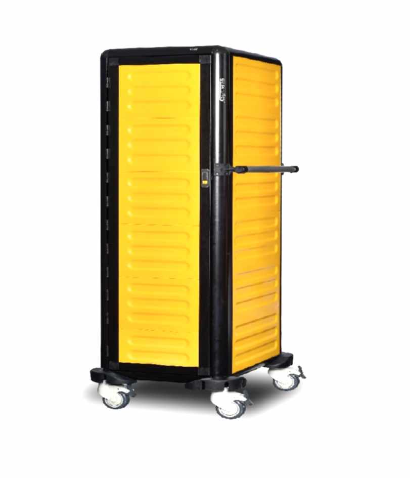 G.ST.150.S.4 Tekli Servis Tepsi Arabası 150 (2 Yanı + Arka Kapalı + Kapılı)