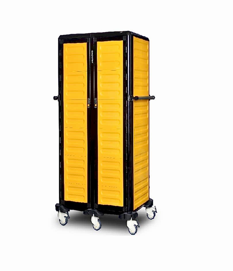 G.ST.150.D.4 İkili Servis Tepsi Arabası 150(2 Yanı Kapalı+Arka Kapalı+ Kapılı)