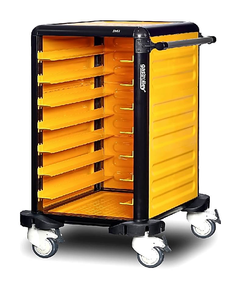 G.ST.75.S.3 Tekli Servis Tepsi Arabası 75 (2 Yanı + Arka Kapalı)