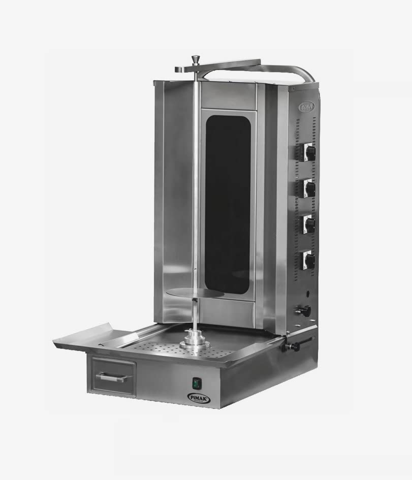 M077-4E Elektrikli Alttan Motorlu, Camlı Döner Makinası